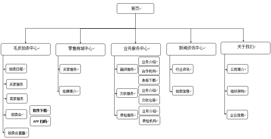 大連毛皮拍賣行有限公司網(wǎng)站拓撲結(jié)構(gòu)圖