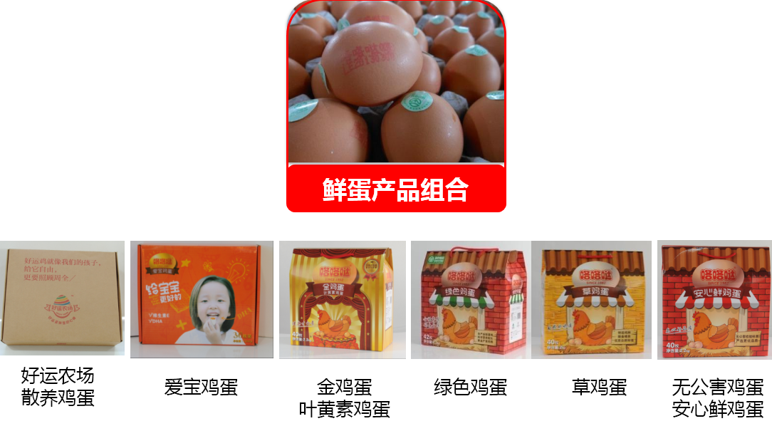 韓偉集團(tuán)鮮蛋產(chǎn)品組合